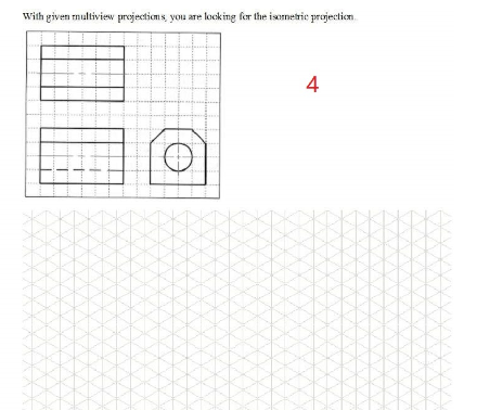 With given multiview projections, you are looking for the isometric projection