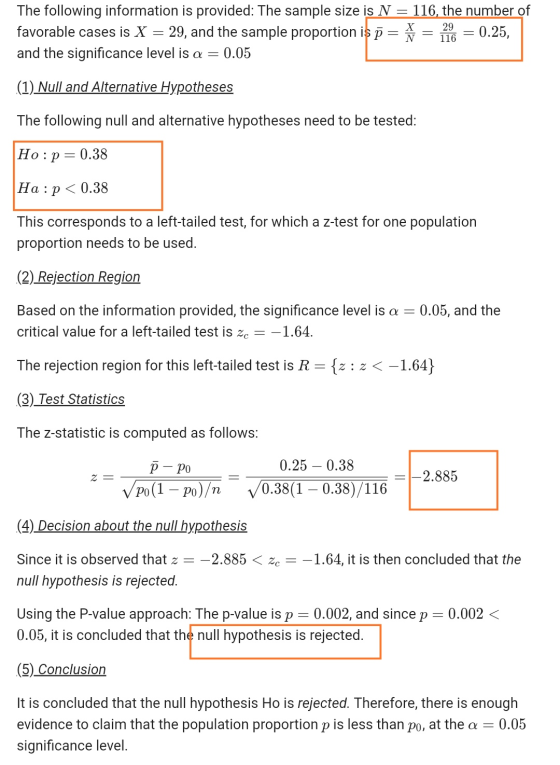 The following information is provided: The sample size is N = 116, the number of favorable cases is X 29, and the sample prop