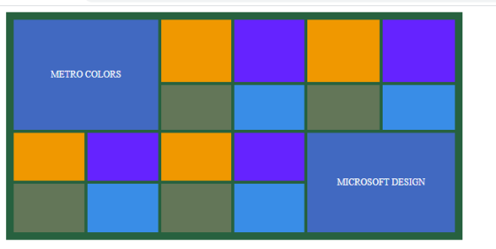 METRO COLORS MICROSOFT DESIGN
