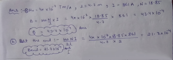 4,7 And :-@Mo = 48 x 16² Tmia , d = 4.7m & I = 861A ,N= 18.85 B = HONX I = Max 10*x_18.85 * 18.854 861 = 43.4 x 164 = 43.4 x
