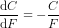 \frac{\mathrm{d} C}{\mathrm{d} F} = - \frac{C}{F}