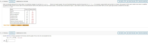 4. (-/1 Points] DETAILS SESSCALC2 4.1.012.MI. MY NOTES ASK YOUR TEACHER PRACTICE ANOTHER When we estimate distances from velo