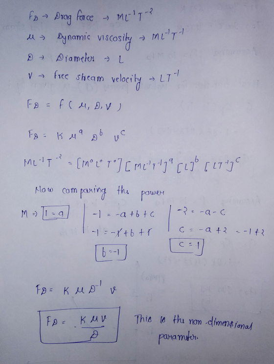 Fo Drag force ML-lg-2 Milt M Dynamic visce nscosity Diameter & L free sheam v velocity Fo = f( di, au LTH Fo= K ua do uc Melt