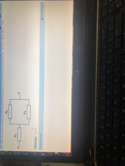 ngciralit where, RI-109,R2-100 Ω, ind R3-10d, tot (in units of Q) between points A and B in the What is the total R2 R1 R. Tr
