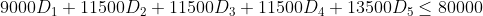 9000 D111500D211500D311500D413500D< 80000