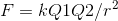F=kQ1Q2/r^{2}