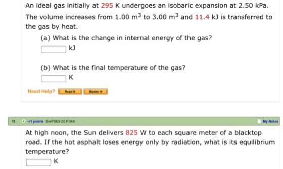 An ideal gas initially at 295 K undergoes an isoba
