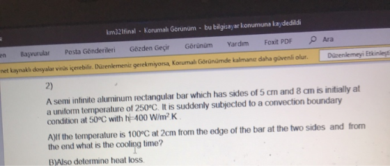 km321final - Korumalı Görünüm - bu bilgisayar konumuna kaydedildi Foxit PDF Başvurular Posta Gönderileri Gözden Geçir Görünüm