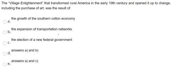 The “Village Enlightenment” that transformed rural America in the early 19th century and opened it up to change, including th