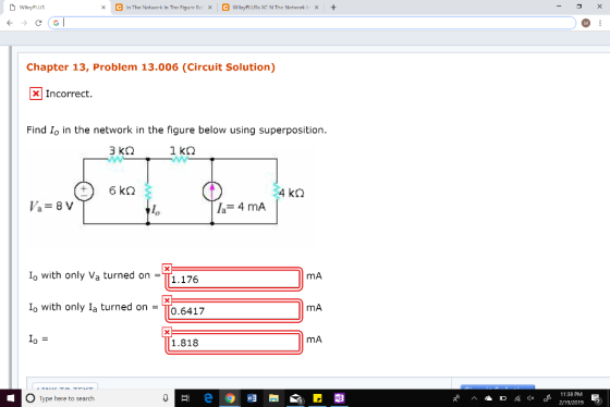 WilayPLUSs e in TheNotwork In The Figure, Br e WilayPLUSs XC N Thơ Network 1 Chapter 13, Problem 13.006 (Circuit Solution) In