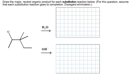 Draw the major, neutral organic product for each s