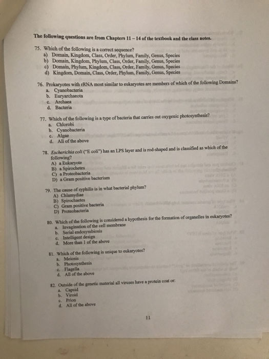 The following questions are from Chapters 11 - 14 of the textbook and the class notes 75. Which of the following is a correct