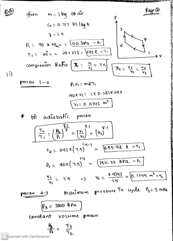 - 60 Page given m= 1kg of air w=0.717 Wo Ilag 8=1.4 Pi = 90 l / m2 = 9o lepa = Tia voca 30 + 273 = 293 K =] comprenion Ralio