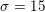 \small \sigma =15
