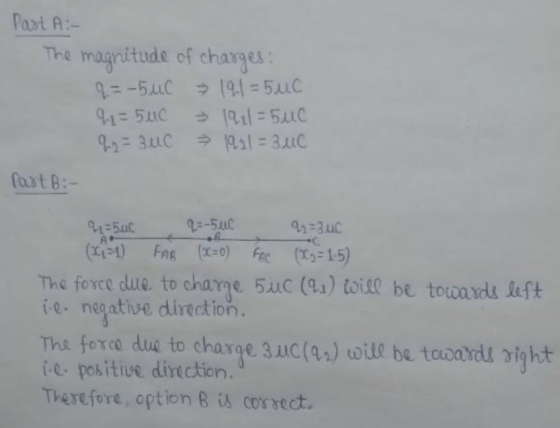 Past A:- The magnitude of charges: q=-5uC 19.1= 5 uc 4= 5uc 1911 = 5 uc 92= 30C = 9,1 = 3.40 Past B:- 9 = 5uc q=-5uc 2 = 3 uc