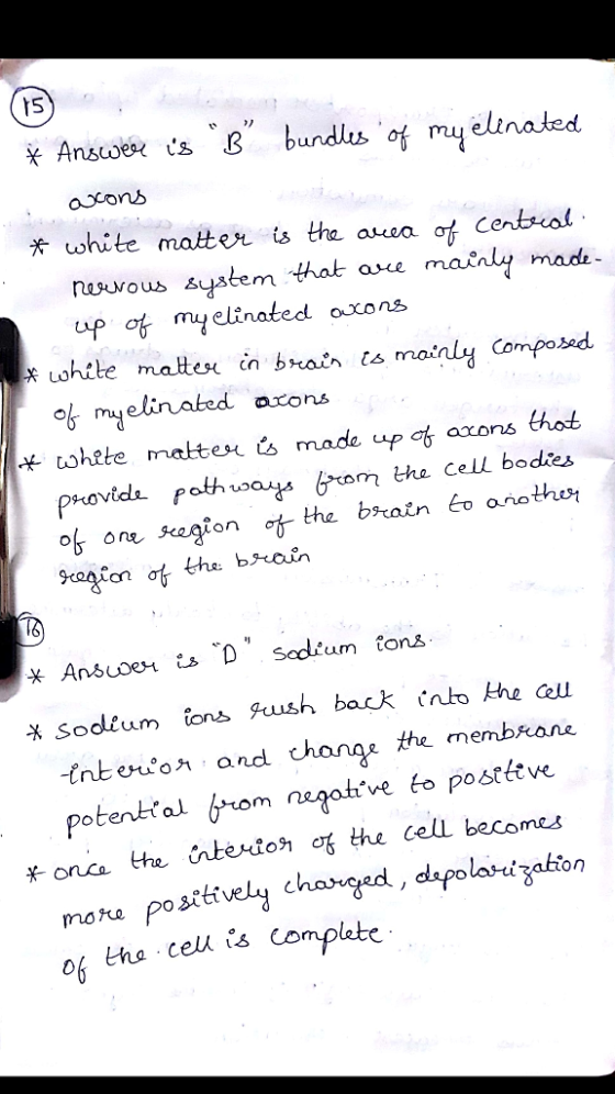 TS 对. asons naswous sqtem hat ave mairl made up of myelinated oxons wohtte matex rai ts mainly Compoisd 않 +whtte mattes .么rnade up at axons that pnovtda pathas rom the Cell bedtes of one segton te brain Eo anothor 3cogoon σ the brain x sodeum ions Suush back nto the aul -tnt eutol an chon せ membrane onca the nteton at the cell becomes moha postively changed, dapolasuigation itu. Cenis Complete