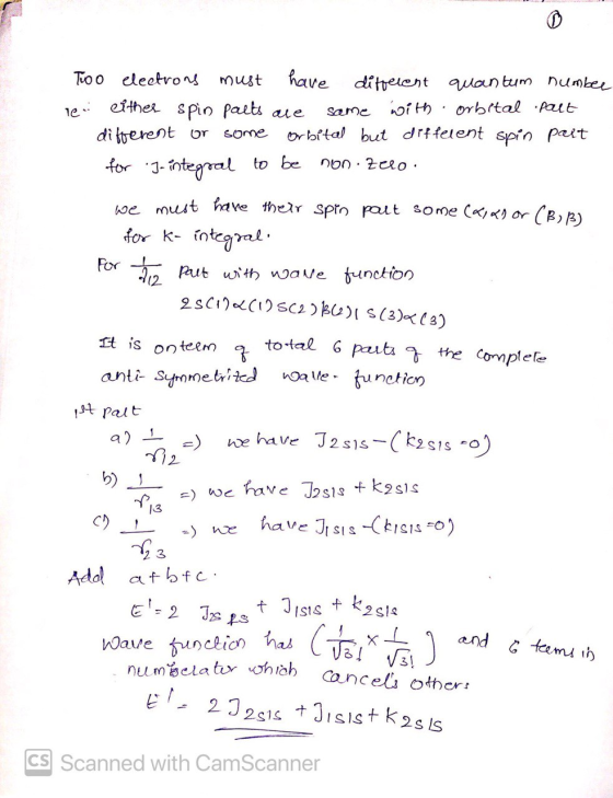 some Too electrons must have different quantum numbee re either spin palts are with orbital part dituerent or Orbital but dif