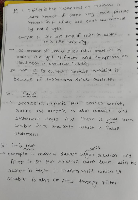 14 Tbiairg is like cuoodiness or hazinens in Some vergs Prepent in it which we cant the parhicle by naked eyen example like o