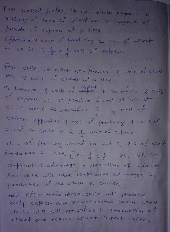 Fom omited stales, it can ethen lce8 for chile, cithen can hoce 4 unto Whe a2ait of capb er at a ane To produce p wheat 2. Co
