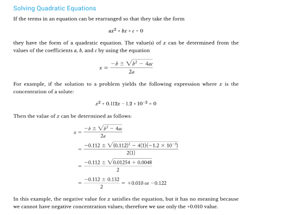 Solving Quadratic Equations If the terms in an equation can be rearranged so that they take the form ar2+bx+c = 0 they have t