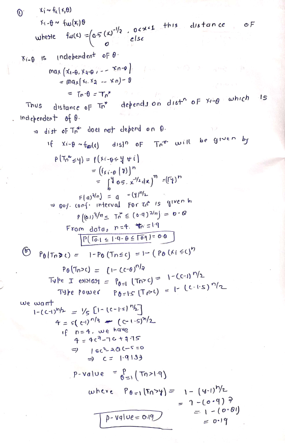 Xin fik (4,8) xi-on fur (*;) this clistance OF wheste fw(t) =(0.5 (+)+/? -(0560510 011 else 15 Thus Xi-o is Independent of o
