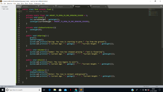 CUsers\CEBRUSIUM\Desktop Rose.java (Code) - Sublime Text (UNREGISTERED) Eile Edit Selection Find View Goto Tools Project Pref