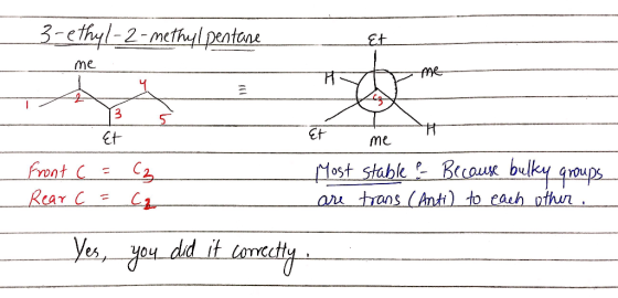 3-ethyl-2-methil pentene Et me Me 5 Ct Et me Front C C2 Ccouue buky gou an trons (Ant)to eauh othun