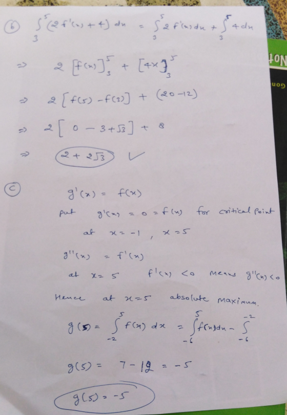 5 (2fcus + 4) dn = 52 fins de + 3 adu HON Uog - 2 f(n) ] + [4x] 2 {f(s) - f (x)] + (20-12) 2[ 0 – 3+] + 8 for critical Point