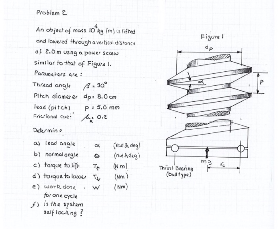 Problem 2 Figure 1 PO stillin An object of mass 10 kg (m) is lifred and lowered through a vertical distance of 2.0m using a p