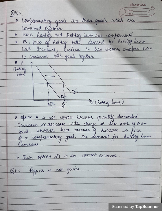 classmate Q10? Date Page o complementary consumed together hotdog goods a are those goods which are Here and buns hotdog are