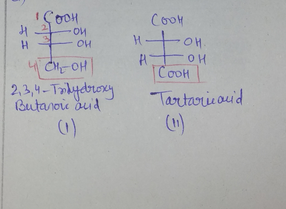 Çoou Cook ои OH H A OH CooH Tartariuouid 4CMOH 2,3,4-Tabydroy Butanoic buid 0)