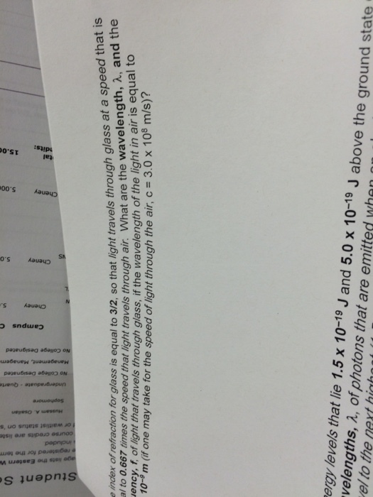 Index of refraction for glass is equal to 3/2, s