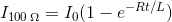 I_{100\,\Omega}=I_0(1-e^{-Rt/L})