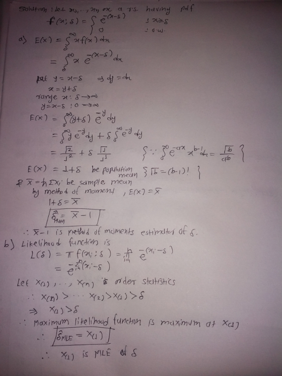 S ) by meth, dot moment E(X) × b Likeliad functons Maximu m) fel
