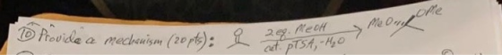 D provide a mechanism (20 pts); [ 208, no me
