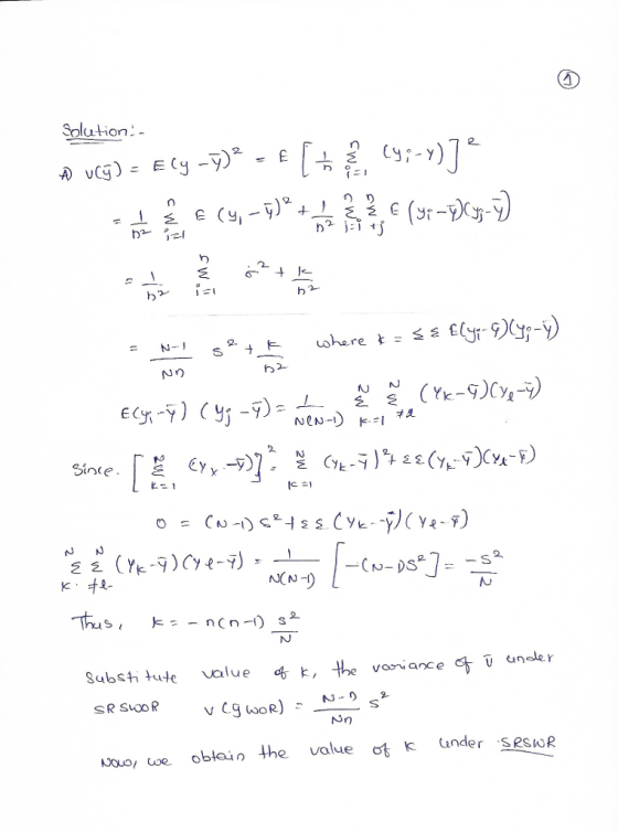 Solution Since ㄇ ouooe oblain the value oner sesR