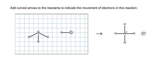 Add curved arrows to the reactants in this reactio