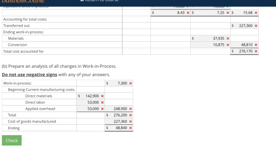 | Dusulesscourse mllclULIT CU COUISE считатсанш тресс Puuv Tomvuv 8.43 * $ 7.25 * $ 15.68 x $ 227,360 X Accounting for total