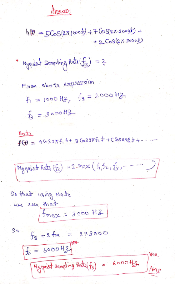 1920) h = 5CS (2016004) + 7 C0927-2000X) + +2008(27.3000) * Nyquist sampling rate (fe) = ? Foram above eacprussion F, = 1000
