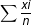 \small \sum \frac{xi}{n}
