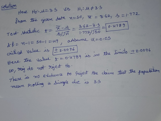 seluition tere Ho-u3.5 Prem the guen data n-s, 2-62 =772 3.62-3.5 Tert statutic te .u789 1-772/50 d n-150-1 u9 atbume -o- Os
