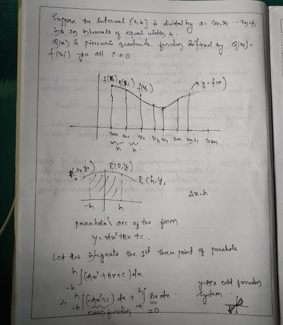 en Suppose the enterval {a,b] is diridal by as 10, e... into a ternals of equal wichty .. gin) is piecewire quadrate fonction