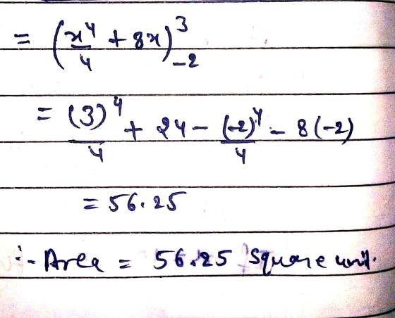 3 = (y + 8) 2 = (3) 9 +84-(-2) -8 (-2) lorya = 56.25 - Area = 56.25 square and