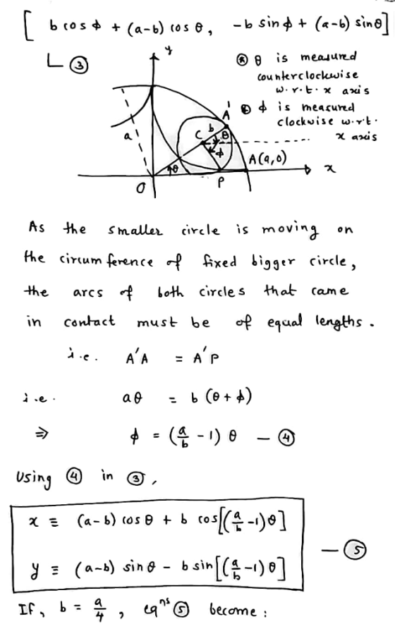 L- O θ is mea-ured (ou nkrclockwis<e i s measure clockvise ω.γ.t. As the Phe cirum ference the arcs in contact must be e Smal
