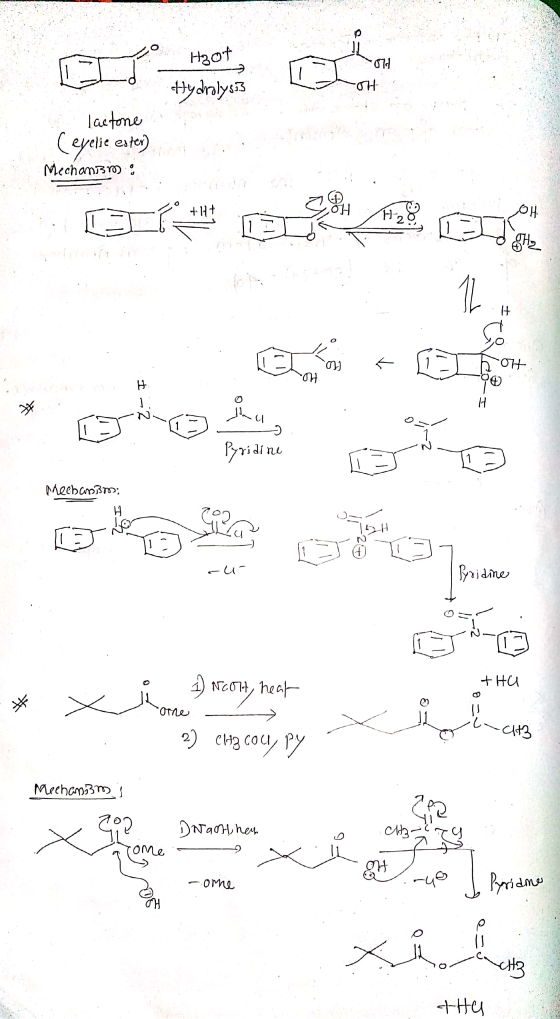072 077 lactone Cepelie ester) Mechanism, Dr LED HH -3 - orice Toto to Pyridine Mechanisms - u 0=1 + На -* x - 1 Noort, heat