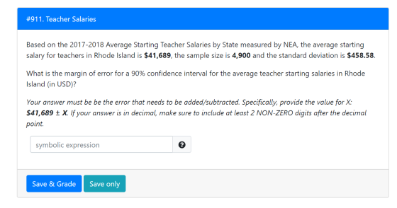 #911. Teacher Salaries Based on the 2017-2018 Average Starting Teacher Salaries by State measured by NEA, the average startin