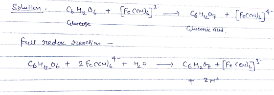 Solution .66 ,206 + [fe cond] = COMO4 + (Fecious)74 -------------------Gele cose Celuconic acid, Full redox reaction - Congo