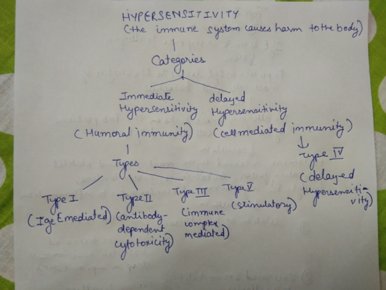 HYPERSENSIT IV I TY Cthe immu ne System causes ham tothe bods) Categorics delayrd Hypensensitiviy pre CMumoral immunity) Imme