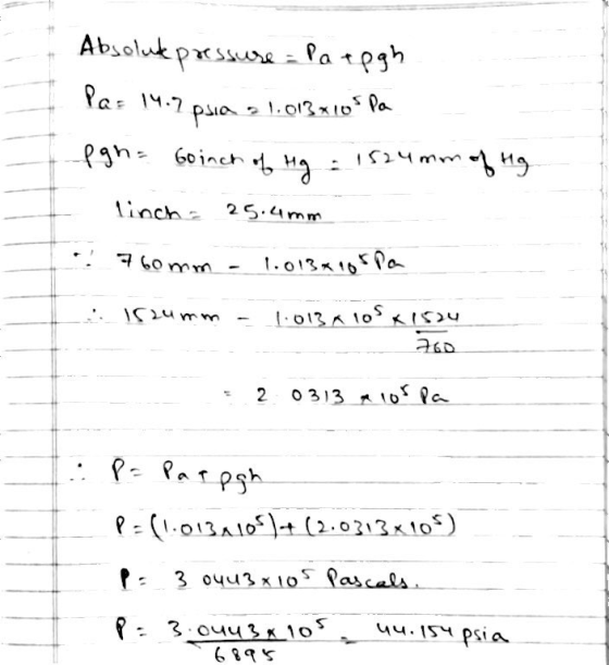 Absoluk pressure - Patogh Pa= 1ч.7 fgh= boinch of Hg 152Ч mm \И linch = 25.4mm psia 21.013 105 Pa Фото 1.o13х160o- Isrumm 1-o