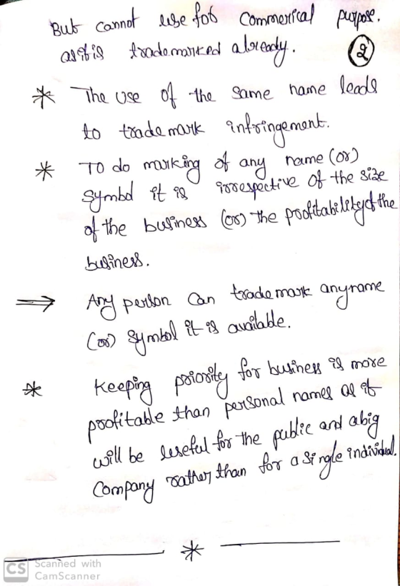 But cannot libe for commerical purpose aust is foede manked a lovedy. @ * The use of the same name leads - to trade mark infr
